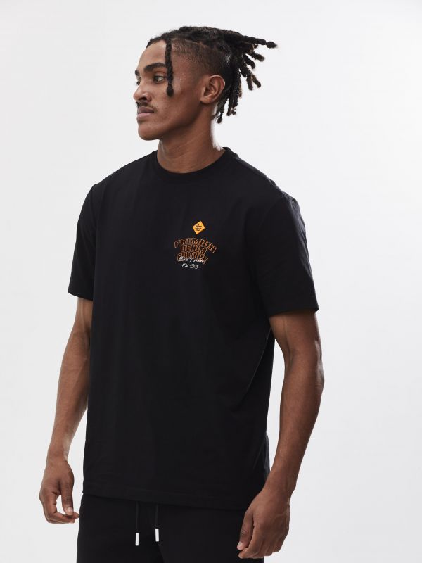 טי שירט עם הדפס דו צדדי לגבר