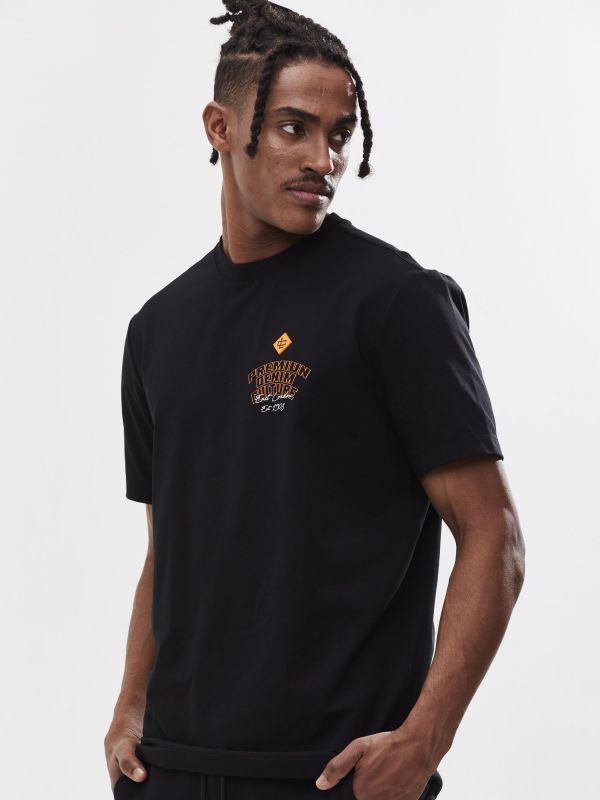 טי שירט עם הדפס דו צדדי לגבר