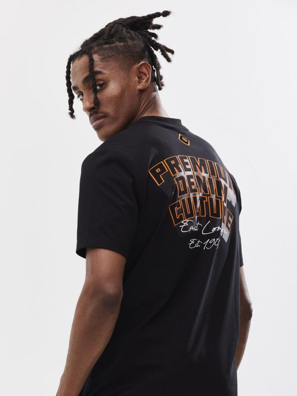 טי שירט עם הדפס דו צדדי לגבר