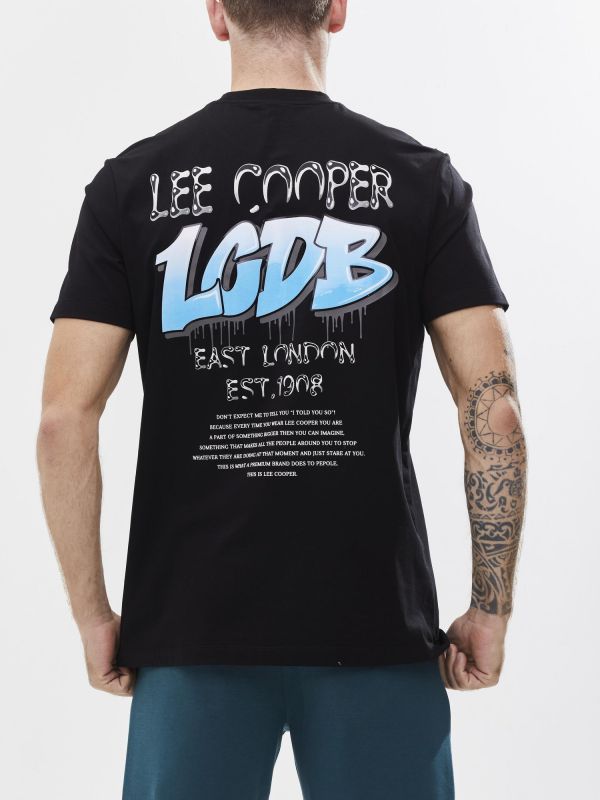 טי שירט עם הדפס דו צדדי לגבר