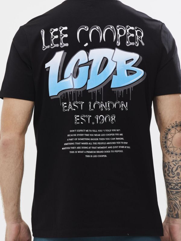 טי שירט עם הדפס דו צדדי לגבר