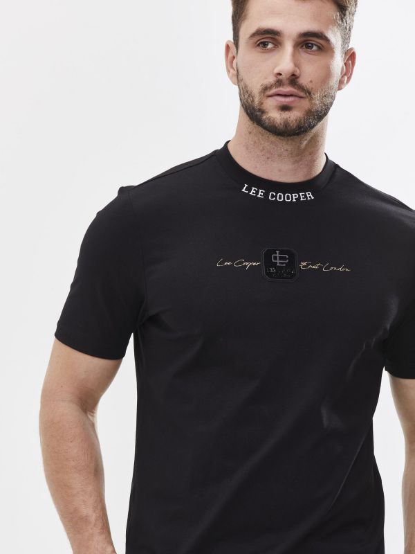 טי שירט עם הדפס דו צדדי לגבר