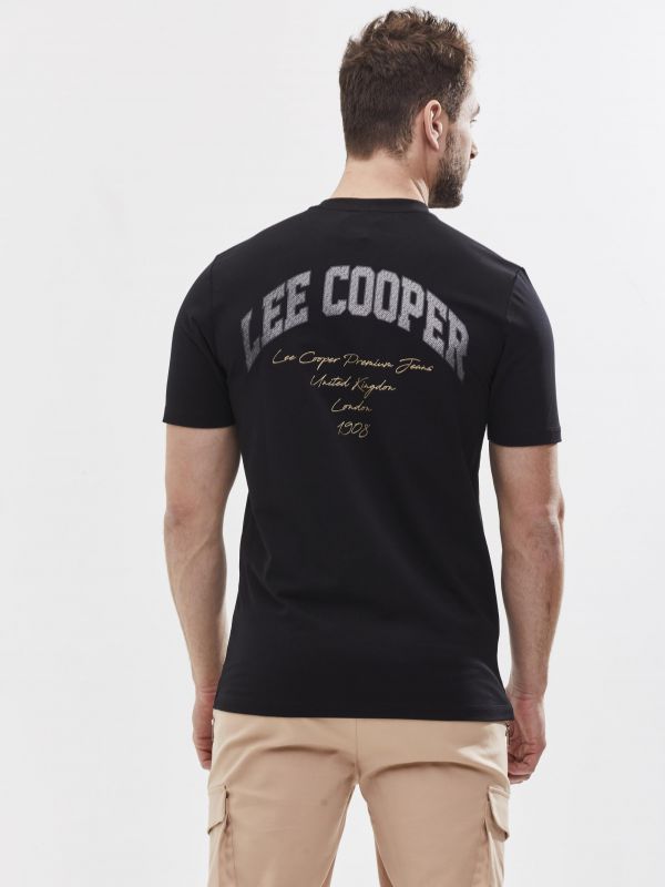 טי שירט עם הדפס דו צדדי לגבר