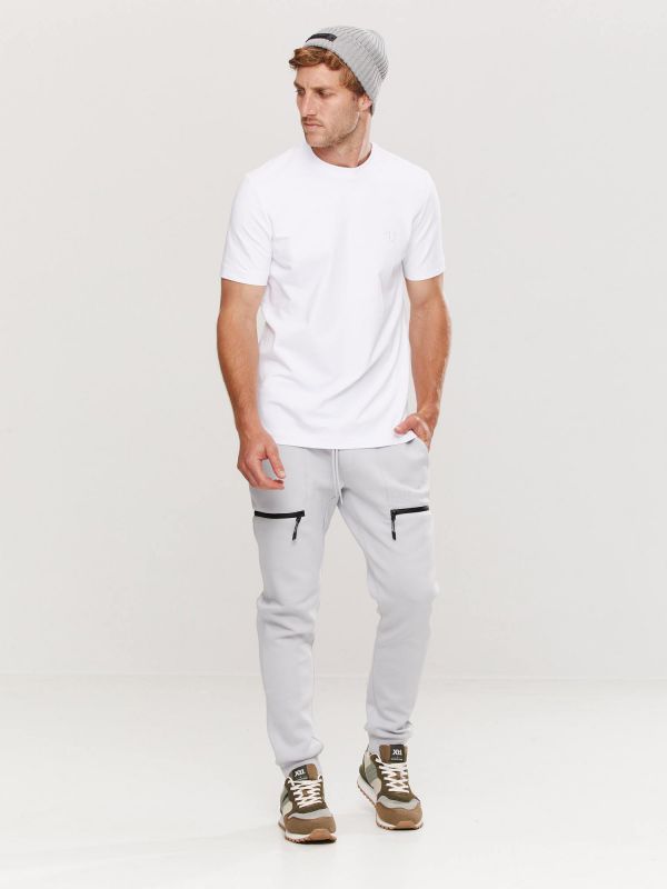 טי שירט קצרה חלקה לגברים