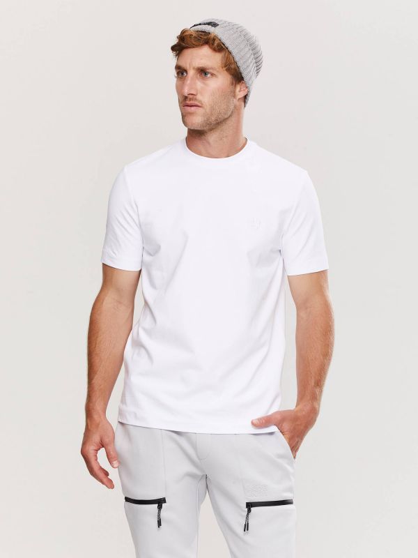 טי שירט קצרה חלקה לגברים