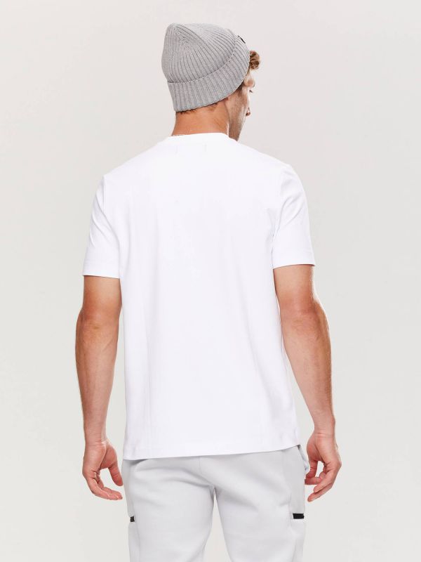 טי שירט קצרה חלקה לגברים