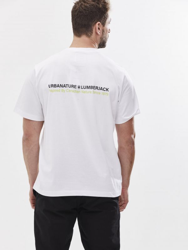 טי שירט עם הדפס דו צדדי לגברים