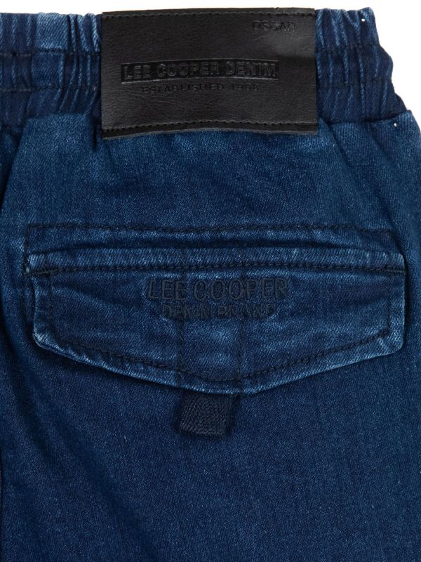 מכנסי ג’ינס בצבע כחול כהה לילדים מבד נוח עם קשירת שרוך