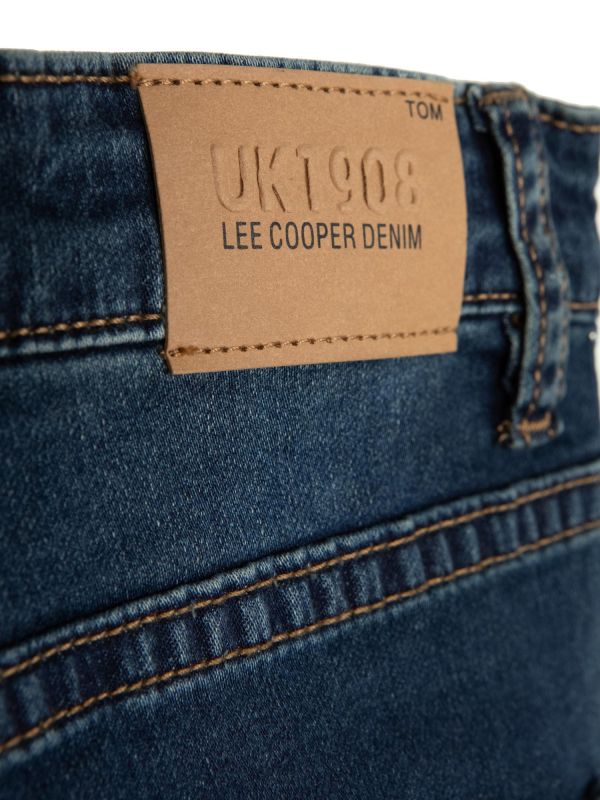 מכנסי ברמודה ג’ינס בצבע כחול כהה עם קיפול במכפלת לילדים