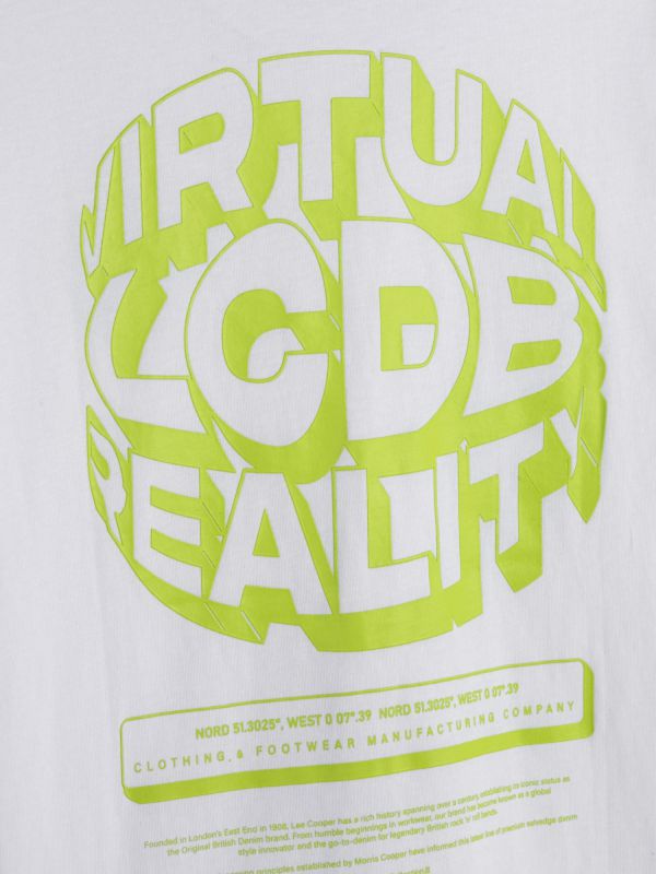 טי שירט עם שרוולים קצרים והדפס דו צדדי לילדים