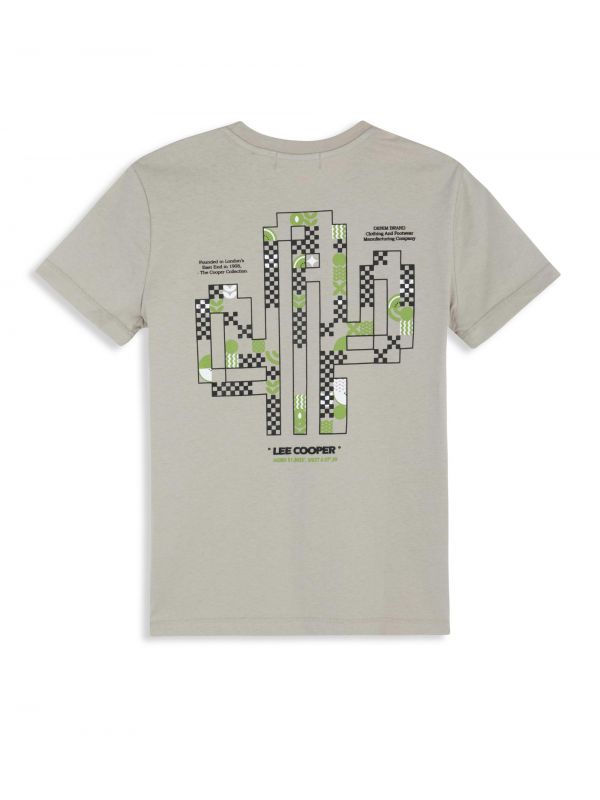 טי שירט עם הדפס דו צדדי בסטייל גיאומטרי לילדים