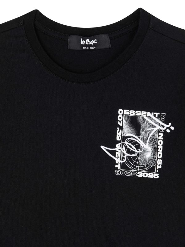 טי שירט עם הדפס בסטייל דיגיטלי לילדים