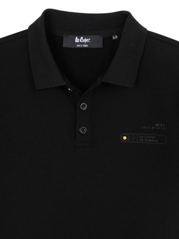 חולצת פולו עם הדפס גרפיטי לילדים