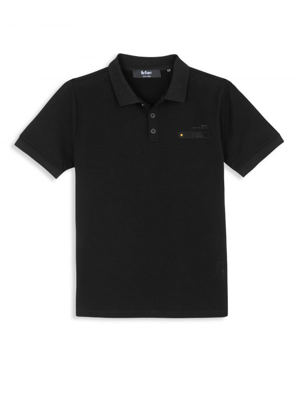 חולצת פולו עם הדפס גרפיטי לילדים