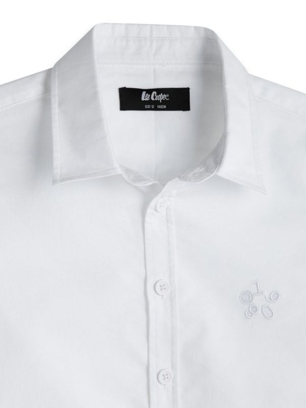 חולצה מכופתרת עם צווארון ושרוולים ארוכים לילדים