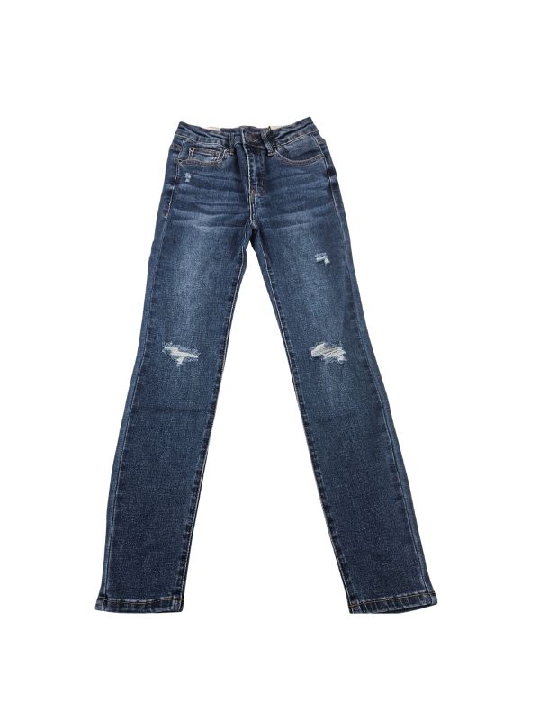 מכנס גינס גיזרה גבוה קלאסי  BA