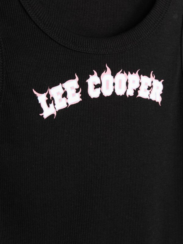 גופיית ריב עם הדפס לוגו לילדות