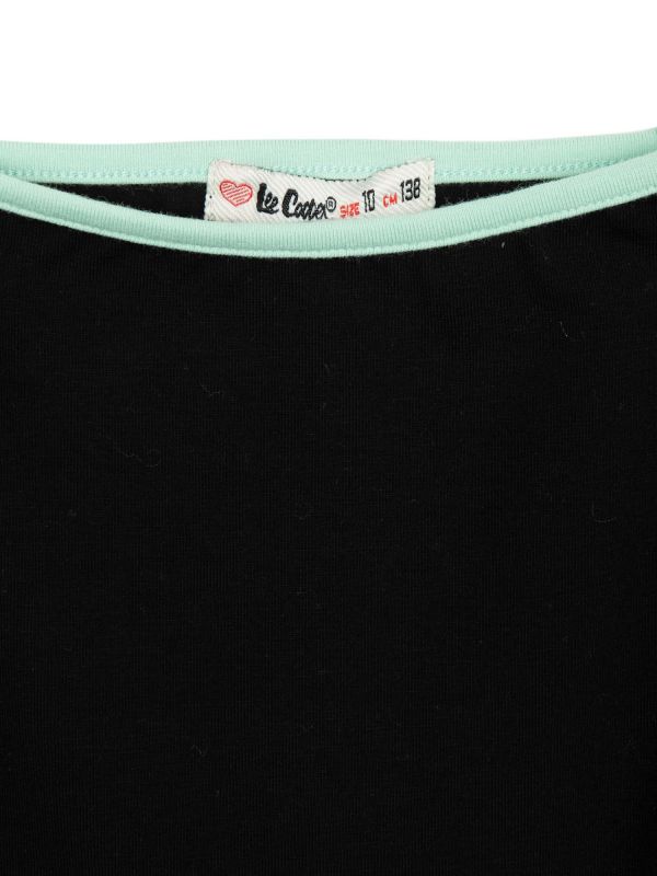 גופיית בטן מעוצבת בשני גוונים לילדות