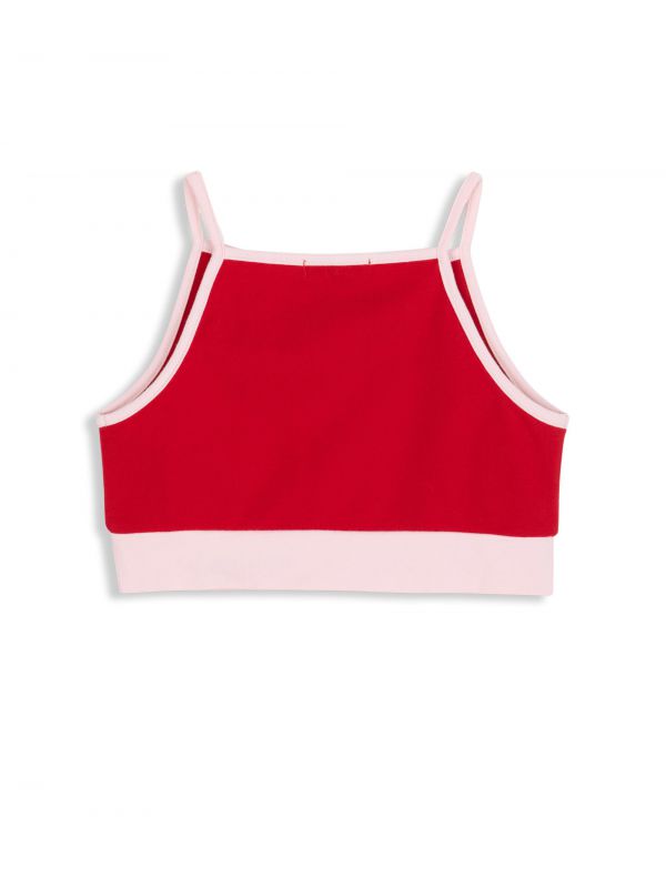 גופיית בטן מעוצבת בשני גוונים לילדות