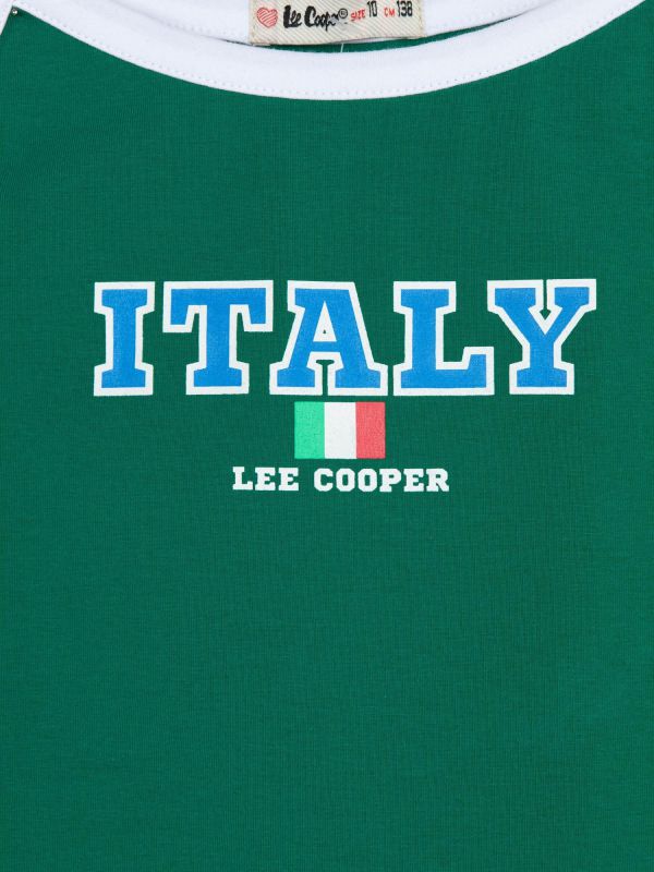 שמלה ספורטיבית קצרה עם הדפס USA לילדות