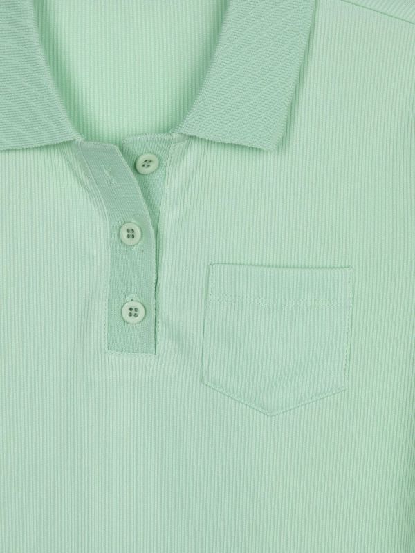 שמלת פולו קצרה לילדות מבד ריב