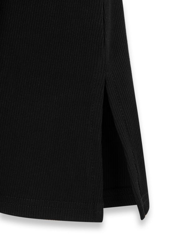 שמלת כתפיות קצרה מבד ריב לילדות