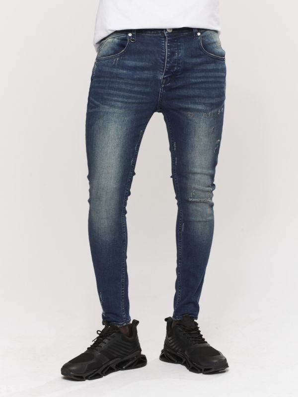 מכנסי ג’ינס COLIN כחול משופשף לגברים