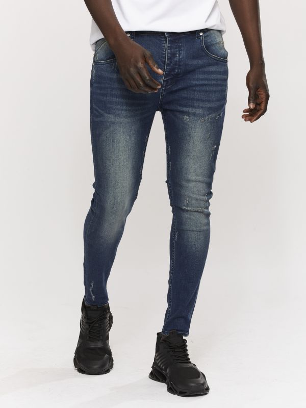 מכנסי ג’ינס COLIN כחול משופשף לגברים