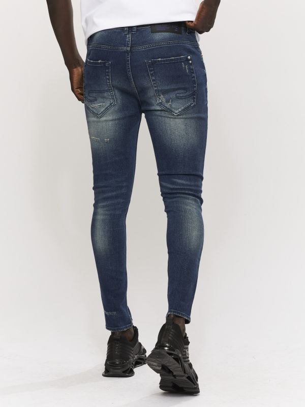 מכנסי ג’ינס COLIN כחול משופשף לגברים