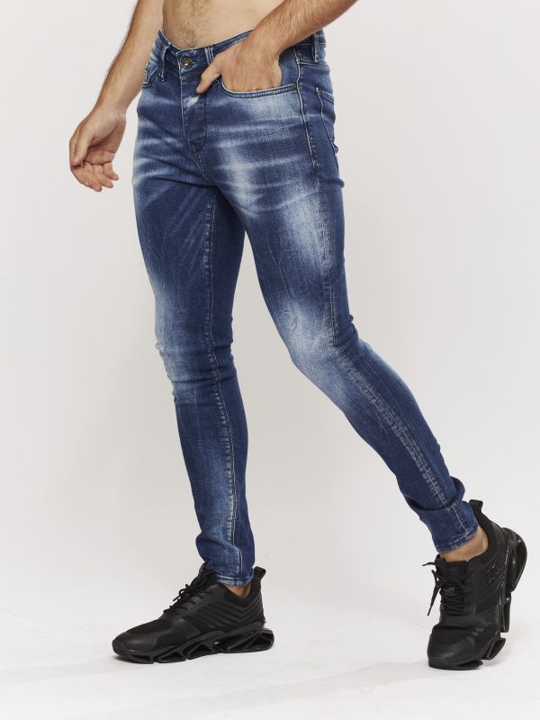 ג’ינס סלים MARTIN כחול- לבן לגברים