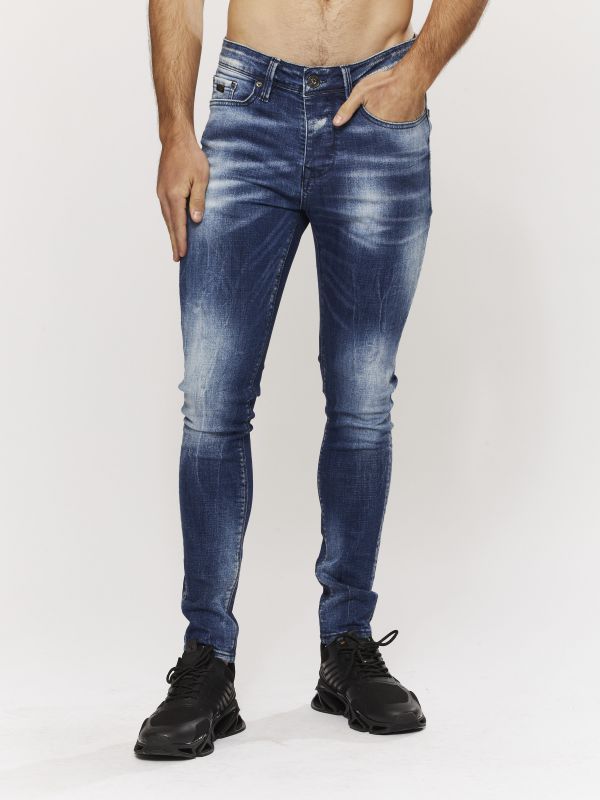 ג’ינס סלים MARTIN כחול- לבן לגברים