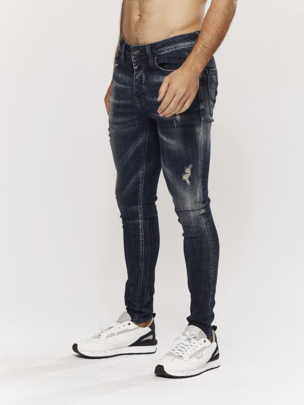 ג’ינס סלים MARTIN כחול- לבן לגברים