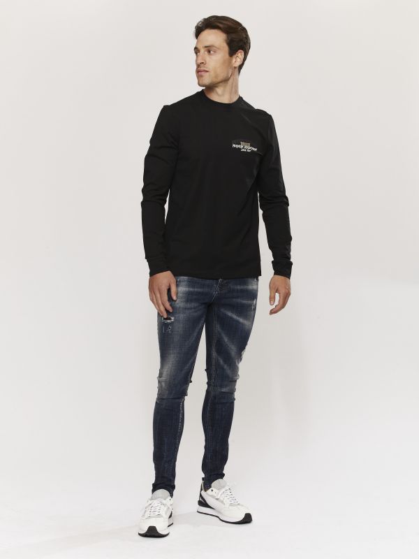 ג’ינס סלים MARTIN כחול- לבן לגברים