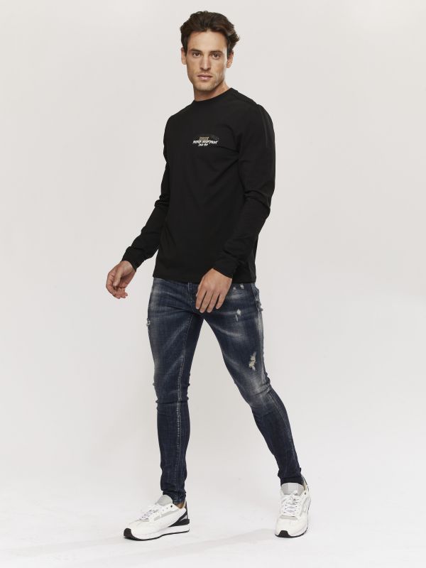 ג’ינס סלים MARTIN כחול- לבן לגברים