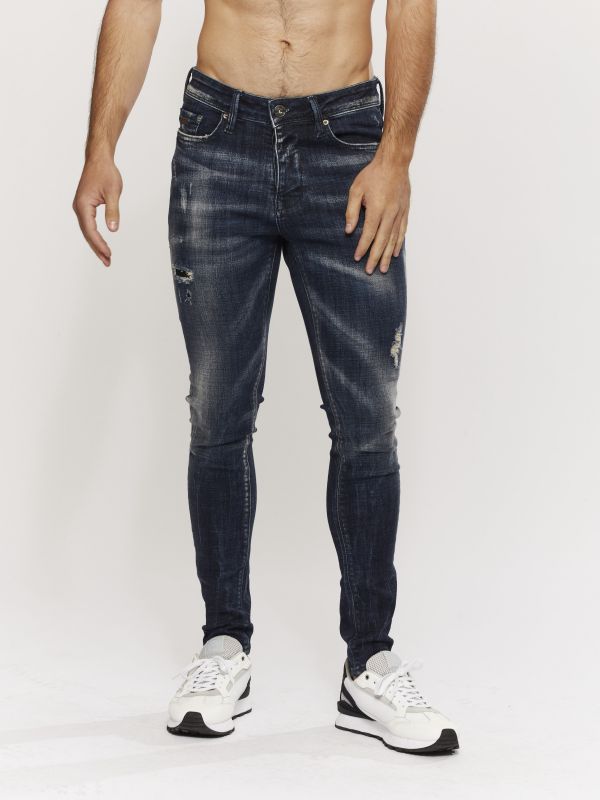 ג’ינס סלים MARTIN כחול- לבן לגברים