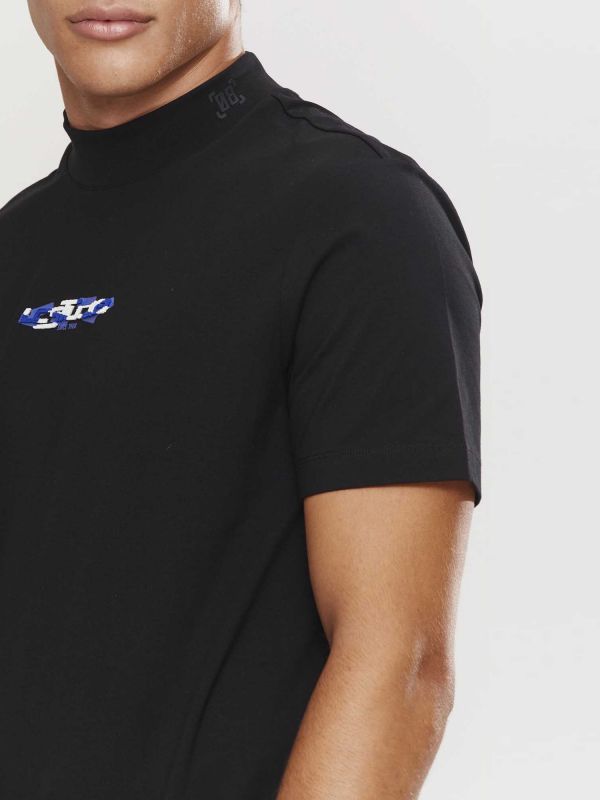 טי שירט קצרה עם צווארון גולף לגברים