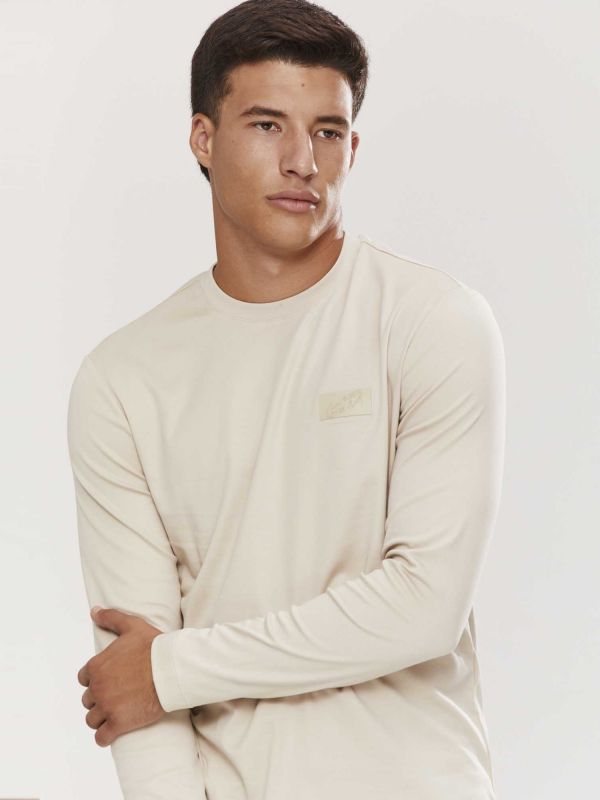 טי שירט ארוכה עם רקמה לגברים