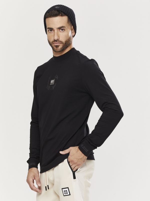 טי שירט ארוכה לגברים עם הדפס