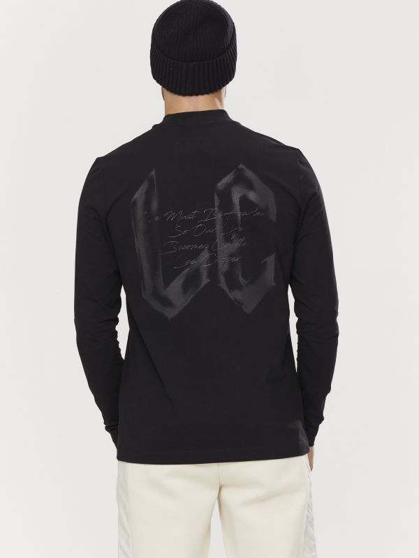 טי שירט ארוכה לגברים עם הדפס