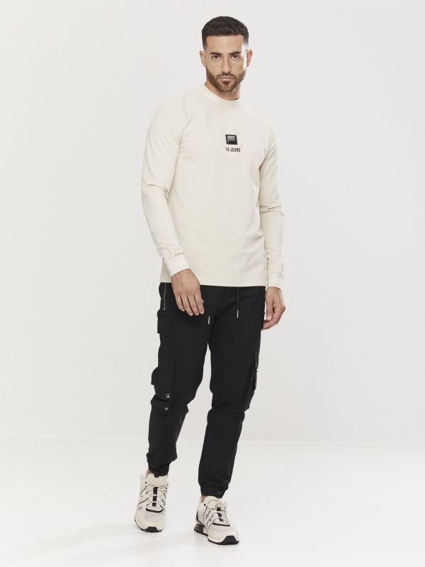 טי שירט ארוכה לגברים עם הדפס