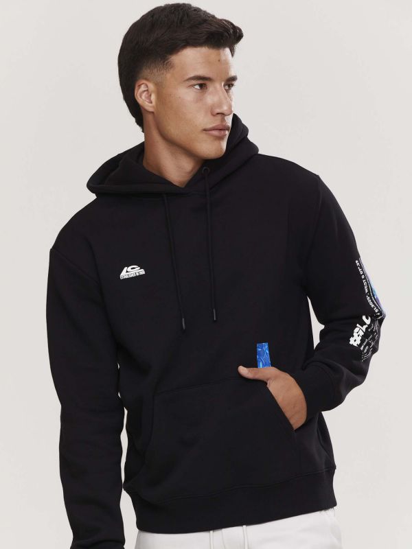 סווטשירט פליז עם קפוצ’ון לגברים