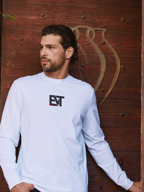 טי שירט ארוכה לגברים עם הדפס