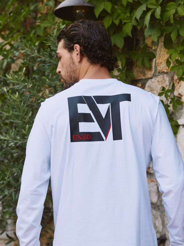 טי שירט ארוכה לגברים עם הדפס