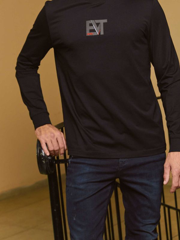 טי שירט ארוכה לגברים עם הדפס