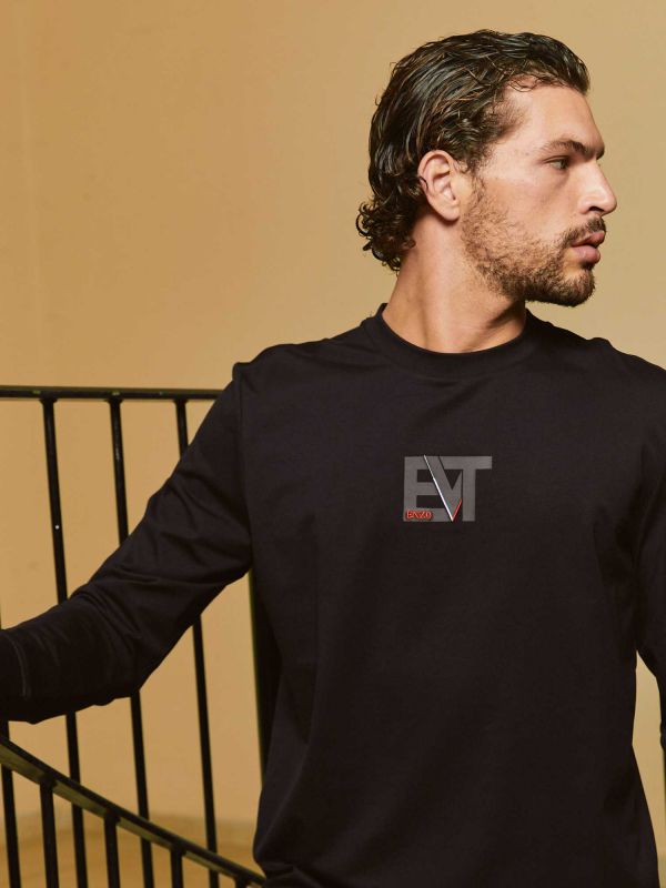 טי שירט ארוכה לגברים עם הדפס