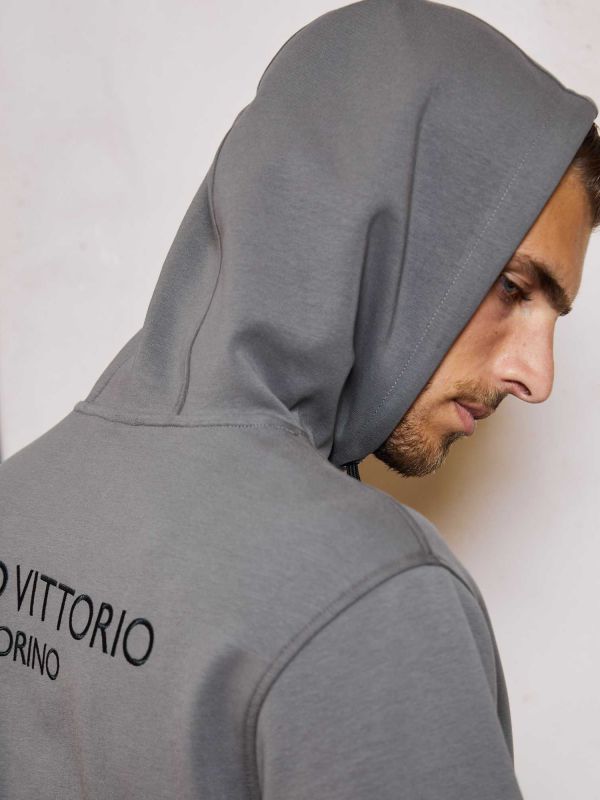 סווטשירט קפוצ’ון לגברים עם הדפס