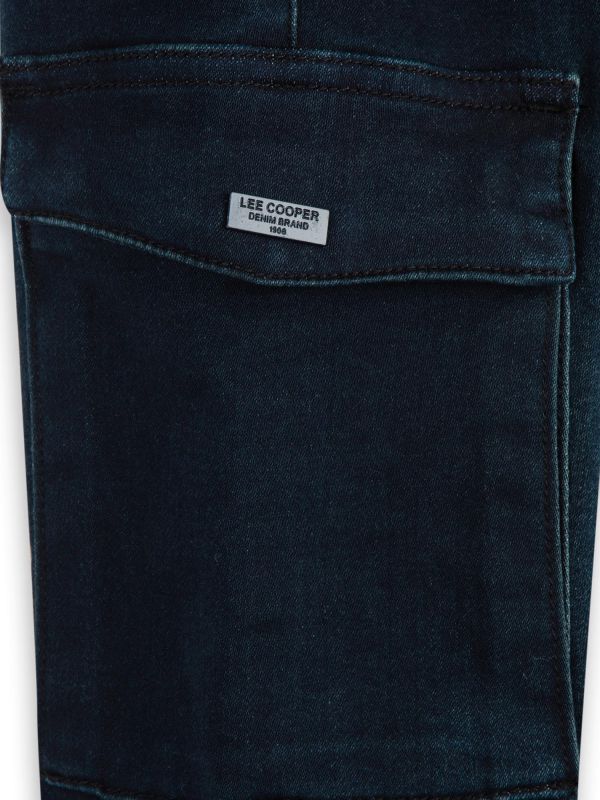 מכנסי CARGO גינס כחול כהה לילדים