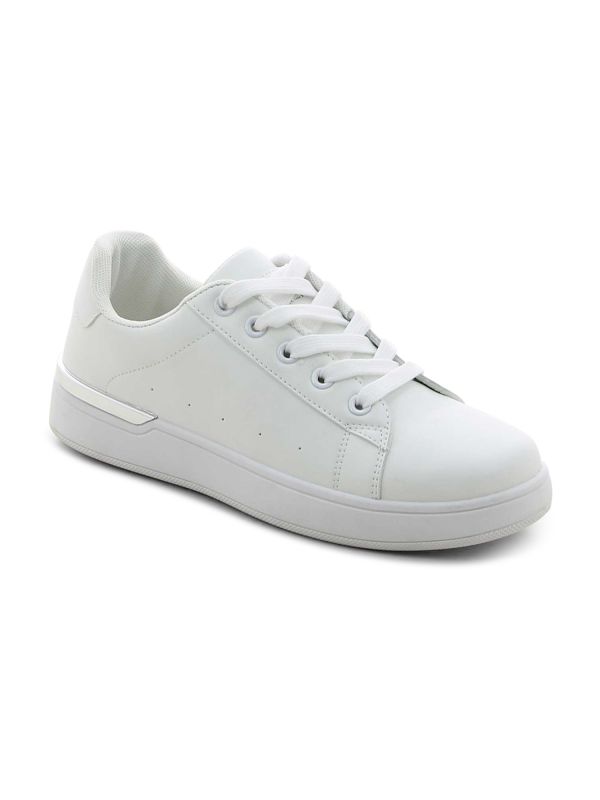 נעלי סניקרס קלאסיות לנשים עם פס כסף