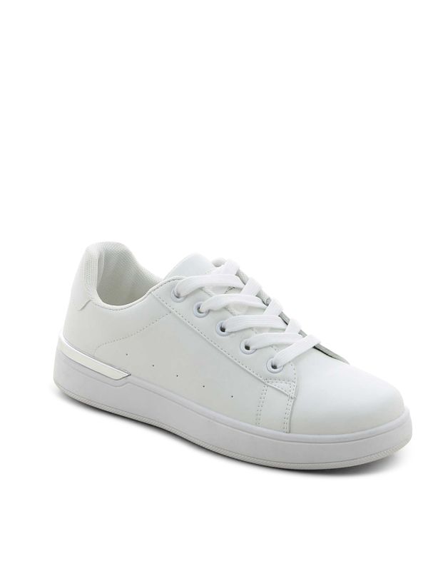 נעלי סניקרס קלאסיות לנשים עם פס כסף