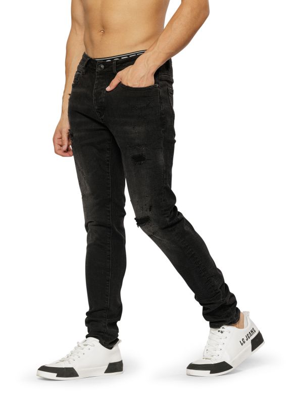 ג’ינס MARTIN שחור משופשף לגברים